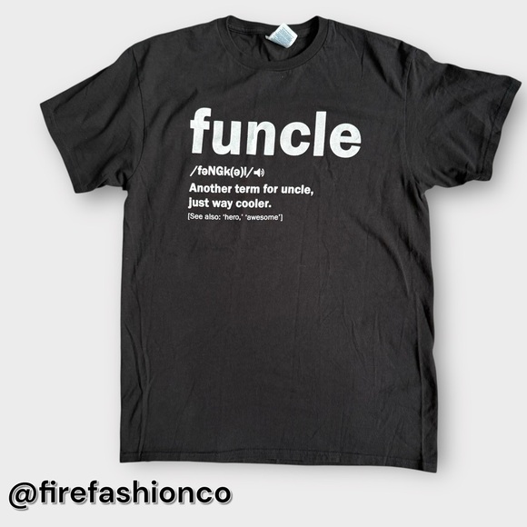 Gildan Other - Gildan Black Funcle Definition T-Shirt Large Hipster Indie Graphic Gift